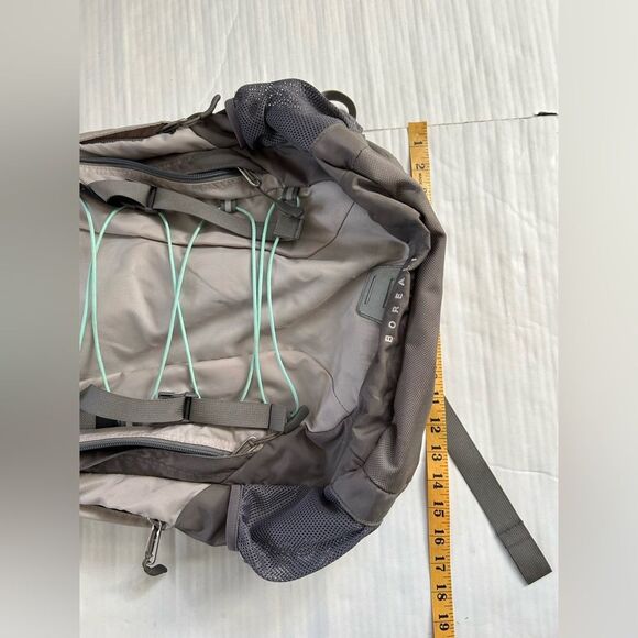 The North Face Gray Borealis Backpack with Green Accents - Picture 15 of 16